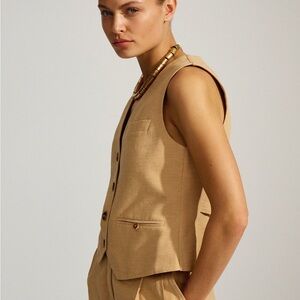 Shona Joy AKUA OVERSIZED TAILORED Vest size 6 in Raffia colorway